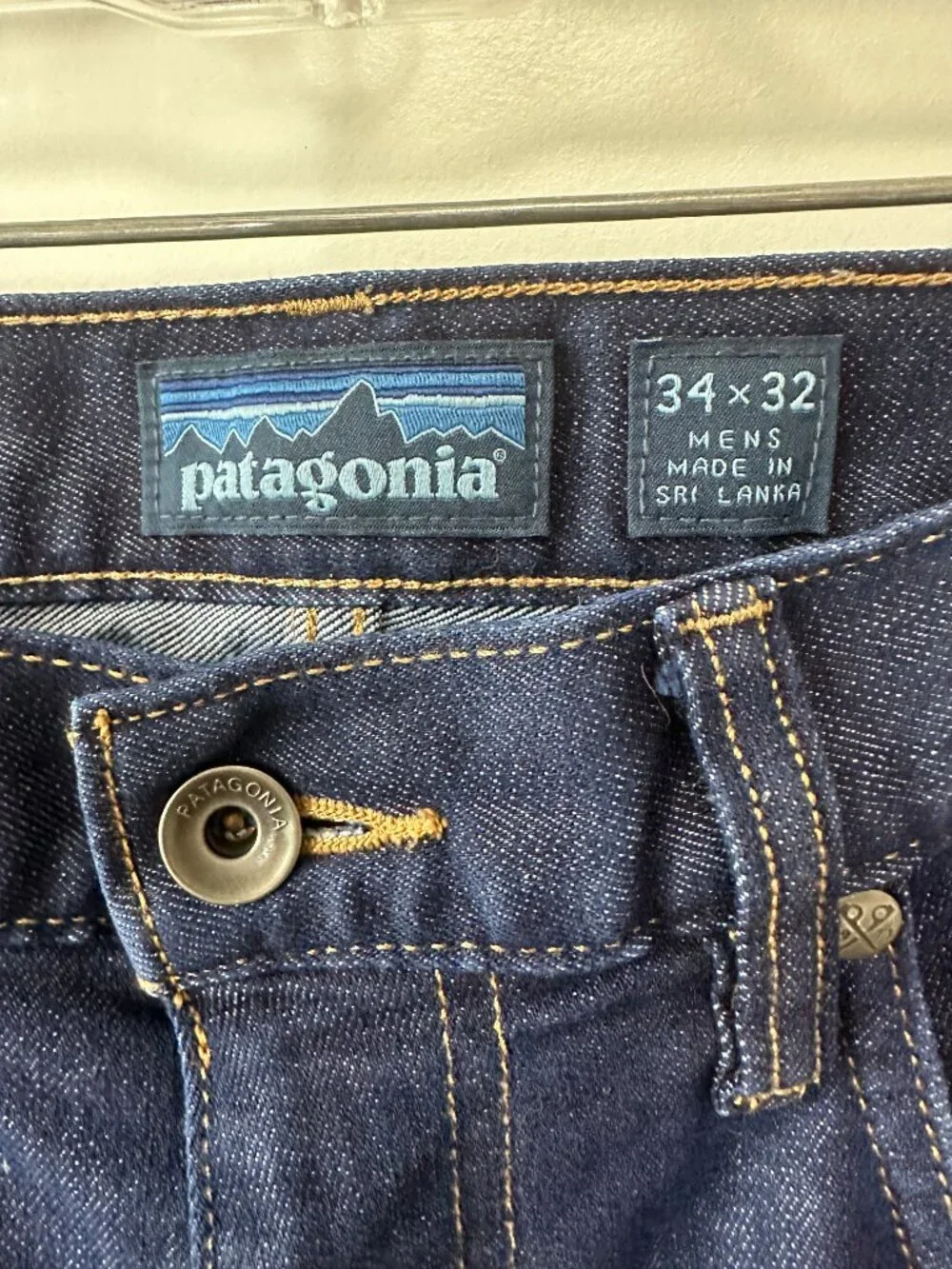 Patagonia Iron Clad Organic Cotton Jeans | Men's 34x32 Dark Wash